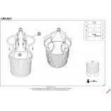 Pufa welurowa Cricket Halmar | Schowek, Szara, 46cm