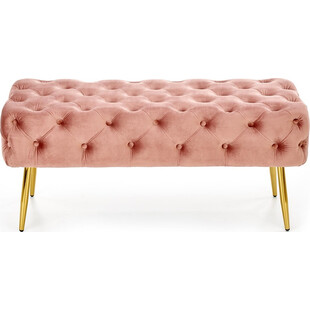 Ławka welurowa różowa Athena Halmar | Elegancki design