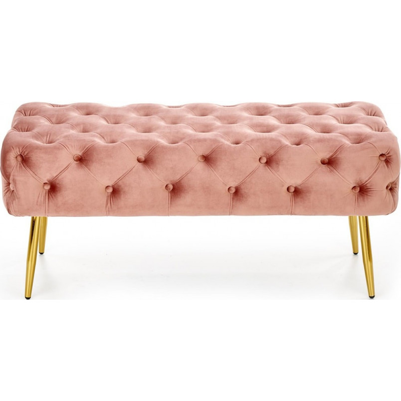 Ławka welurowa różowa Athena Halmar | Elegancki design