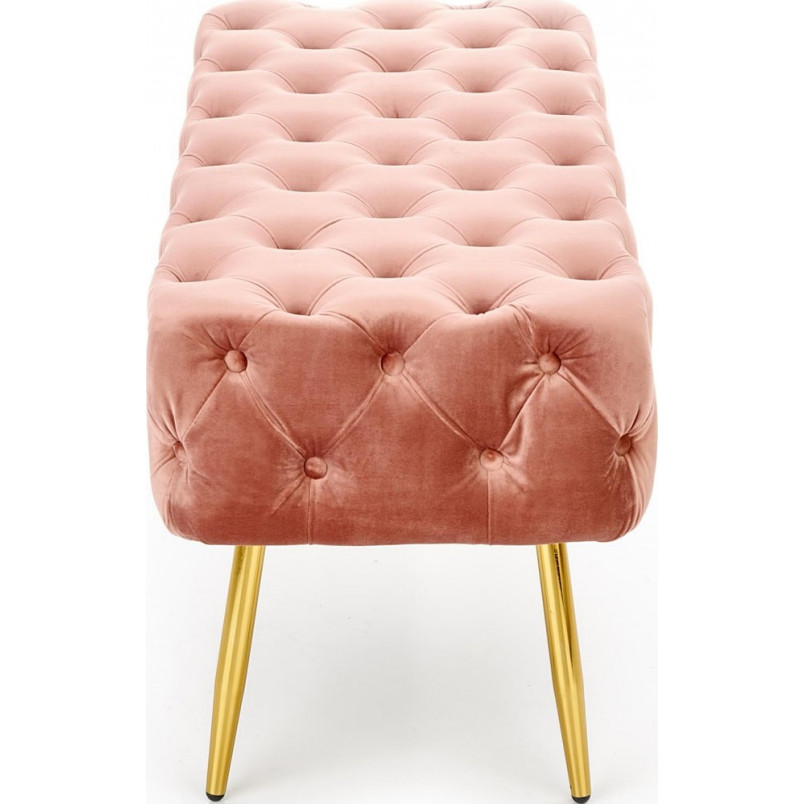 Ławka welurowa różowa Athena Halmar | Elegancki design