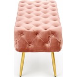 Ławka welurowa różowa Athena Halmar | Elegancki design