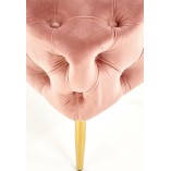 Ławka welurowa różowa Athena Halmar | Elegancki design