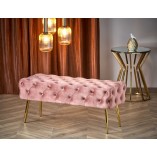 Ławka welurowa różowa Athena Halmar | Elegancki design