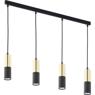 Lampa Wisząca Glamour Elit IV Czarno-Złota | TK Lighting