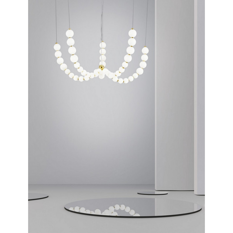 Lampa wisząca Moti - szklane kule, styl glamour | Decolab24