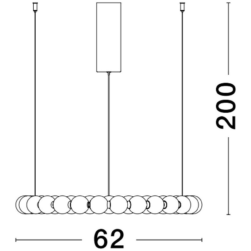 Lampa wisząca Moti - szklane kule, glamour, LED - Decolab24