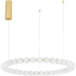 Lampa wisząca Moti - szkło białe/złoto | Decolab24