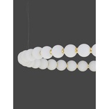 Lampa wisząca Moti - szkło białe/złoto | Decolab24