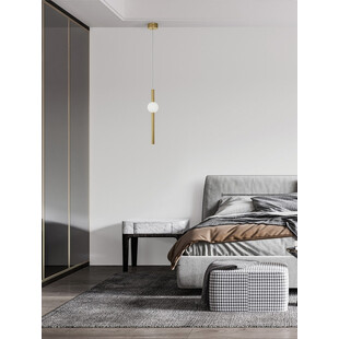 Lampa wisząca glamour Ball Stripe LED - Złota, 12cm | Decolab24