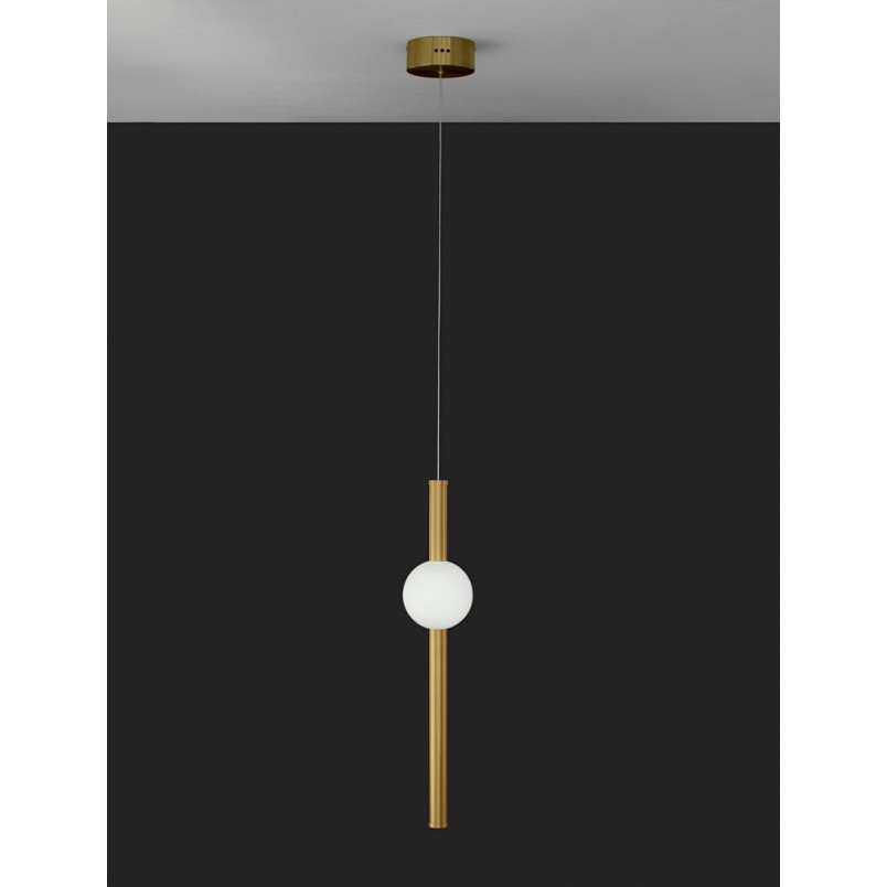 Lampa wisząca glamour Ball Stripe LED - Złota, 12cm | Decolab24