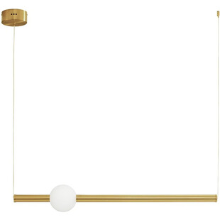 Lampa wisząca glamour Ball Stripe LED | Złota, 92cm | Decolab24