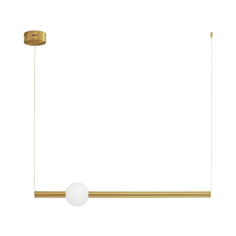 Lampa wisząca glamour Ball Stripe LED | Złota, 92cm | Decolab24