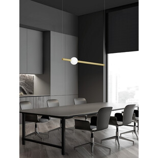 Lampa wisząca glamour Ball Stripe LED | Złota, 92cm | Decolab24
