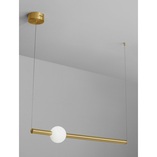 Lampa wisząca glamour Ball Stripe LED | Złota, 92cm | Decolab24