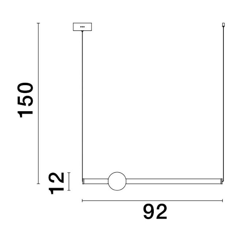 Lampa wisząca glamour Ball Stripe LED | Złota, 92cm | Decolab24