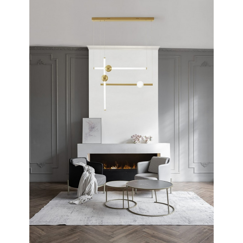 Lampa Glamour Ball Stripe LED III | Złota, 92cm - Decolab24