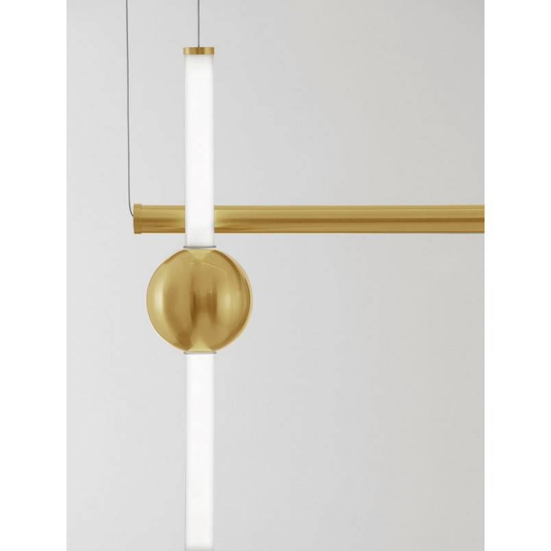 Lampa Glamour Ball Stripe LED III | Złota, 92cm - Decolab24