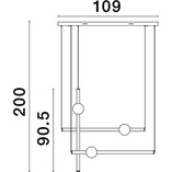 Lampa Glamour Ball Stripe LED III | Złota, 92cm - Decolab24