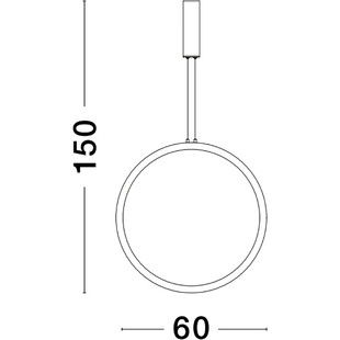 Lampa Wisząca LED Czarna 60cm - Nowoczesny Design | Decolab24