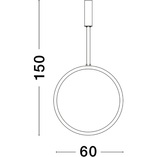 Lampa Wisząca LED Czarna 60cm - Nowoczesny Design | Decolab24