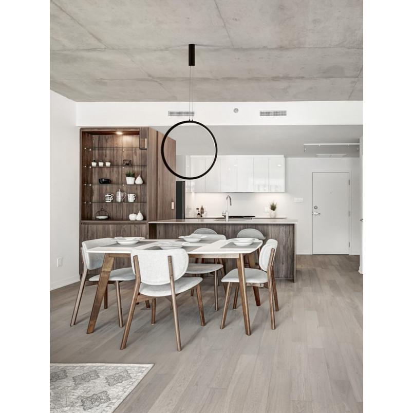 Lampa Wisząca LED Czarna 60cm - Nowoczesny Design | Decolab24