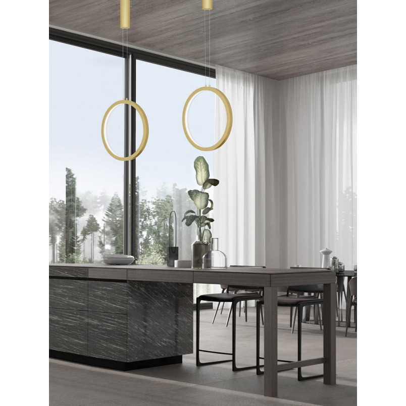 Lampa wisząca Zero LED - Złota, nowoczesna | Decolab24