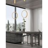 Lampa wisząca Zero LED - Złota, nowoczesna | Decolab24