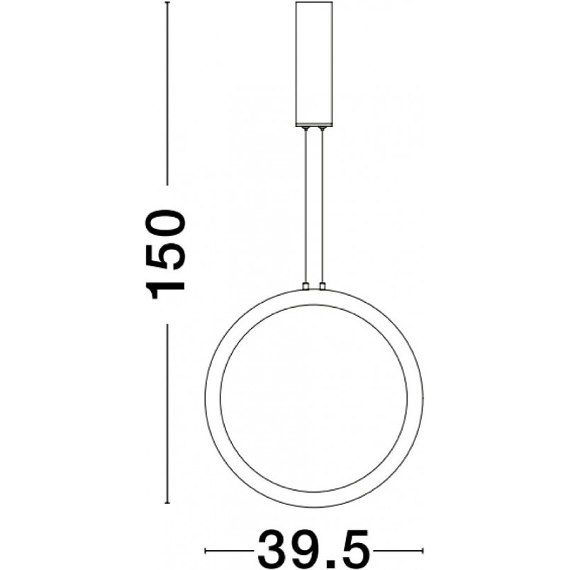 Lampa wisząca Zero LED - Złota, nowoczesna | Decolab24