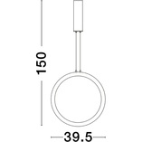 Lampa wisząca Zero LED - Złota, nowoczesna | Decolab24