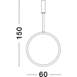 Lampa wisząca Zero LED 60cm złota - Nowoczesny design | Decolab24