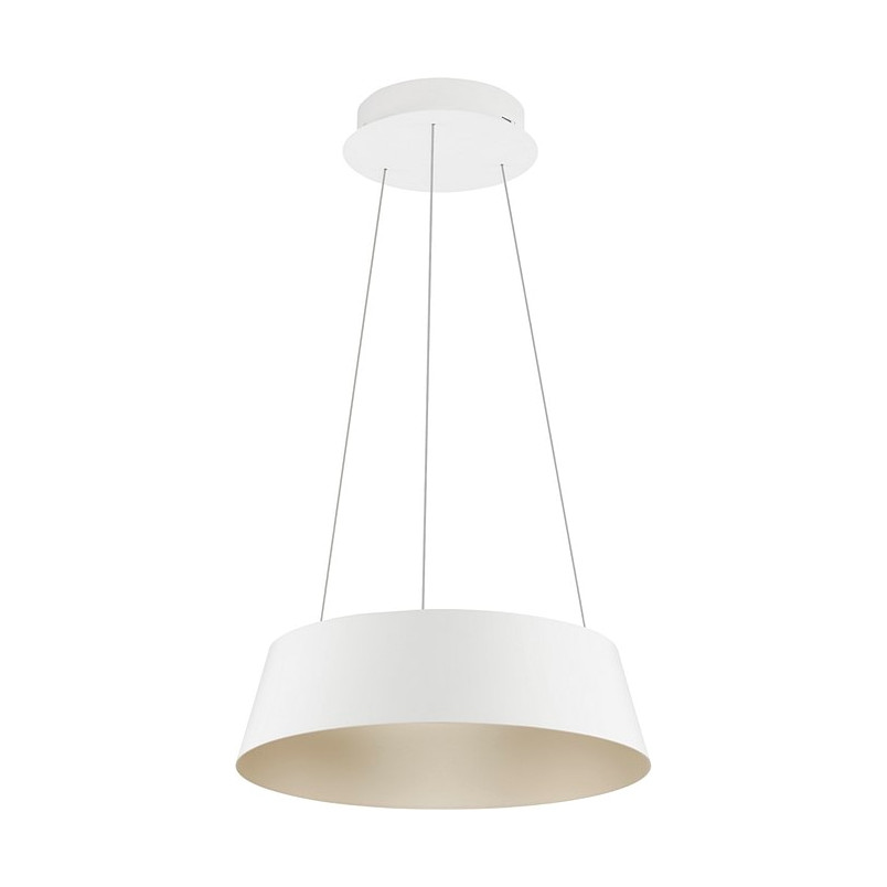 Lampa wisząca okrągła Tessa LED 42cm biały / szampański