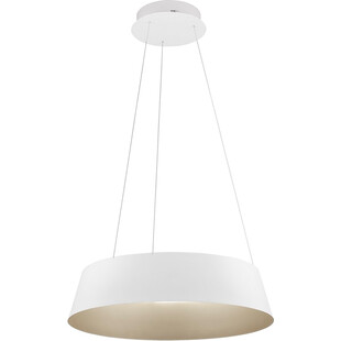 Lampa wisząca okrągła Tessa LED 54cm biały / szampański