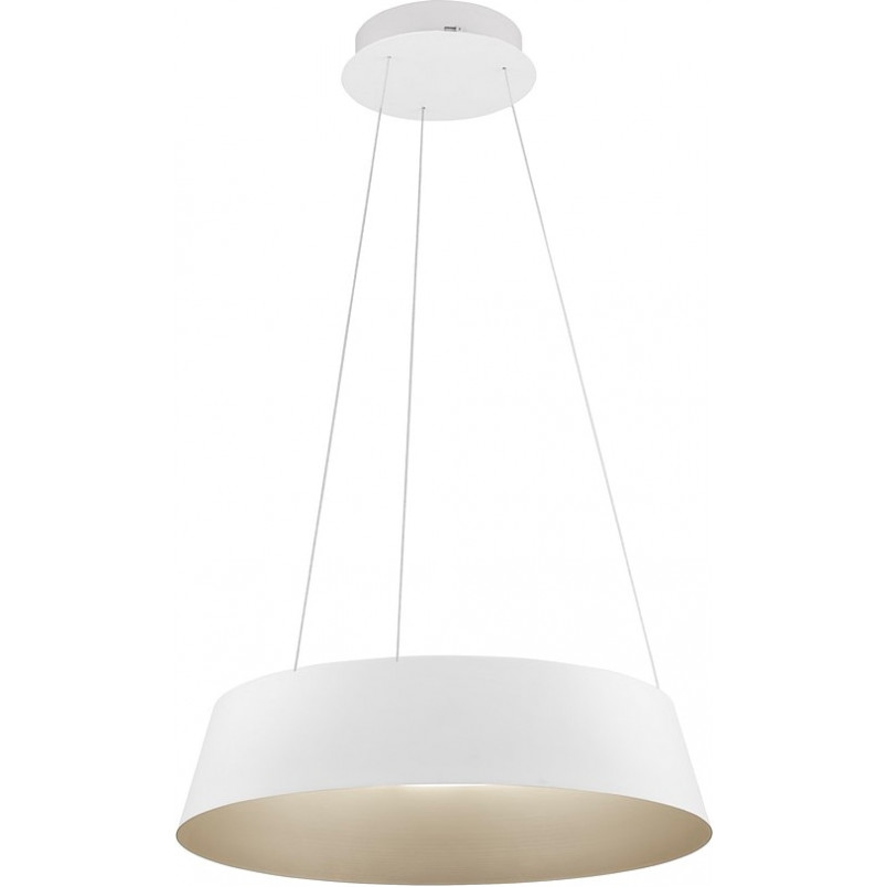 Lampa wisząca okrągła Tessa LED 54cm biały / szampański