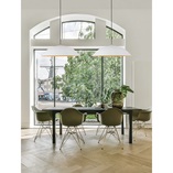 Stylowa Lampa wisząca skandynawska Classy LED 60cm biały/drewno do salonu, sypialni i kuchni