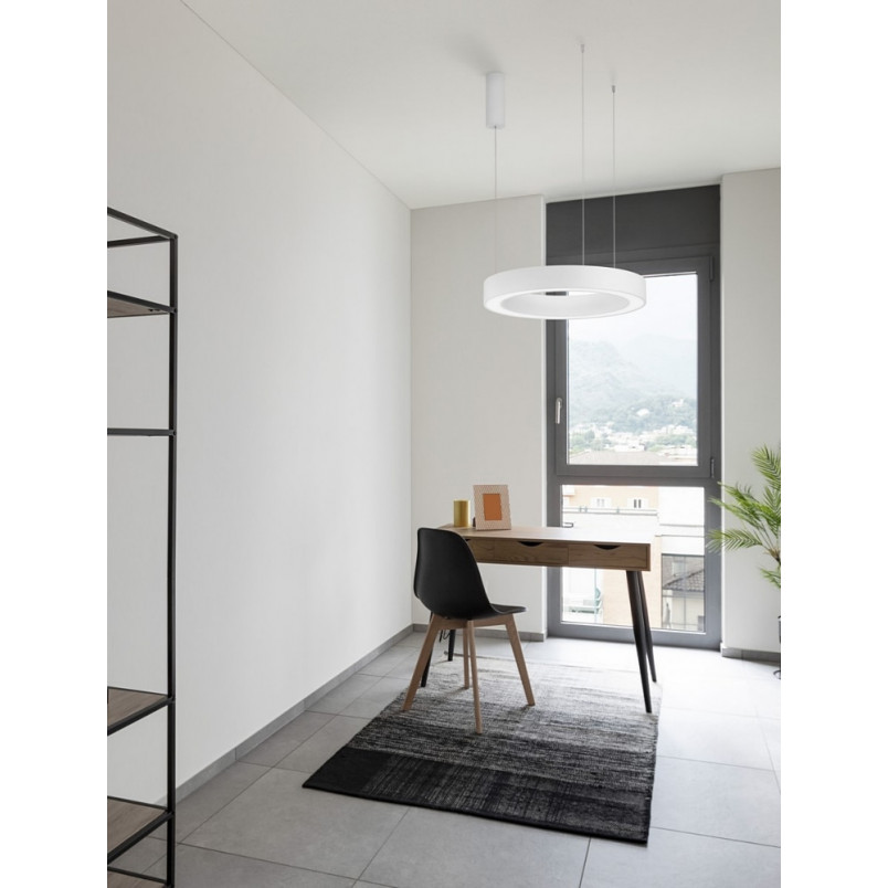 Lampa wisząca LED biała Cole 60cm - Pilot i Aplikacja