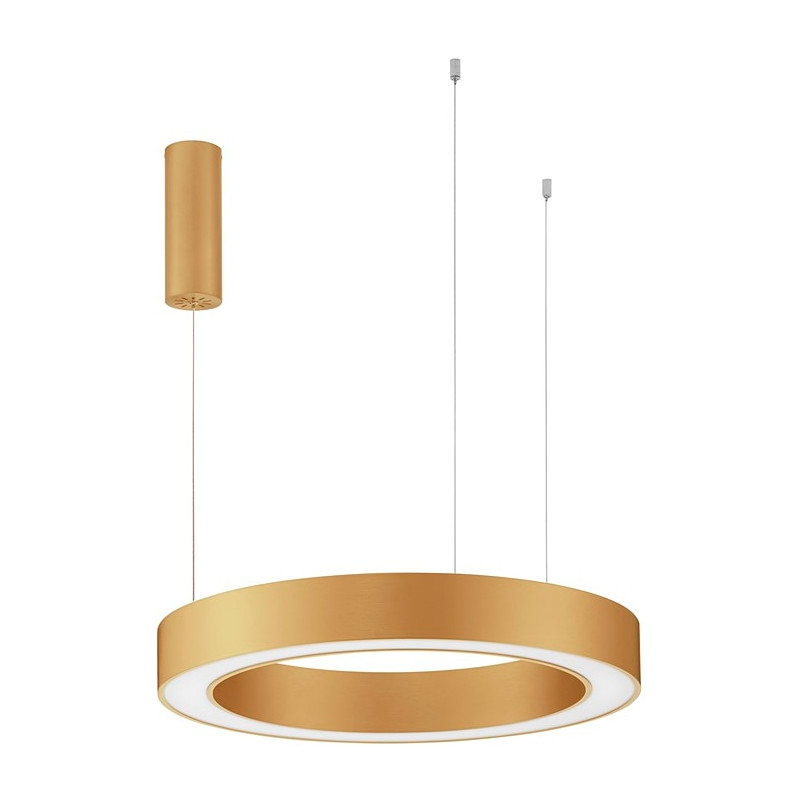 Lampa wisząca Cole LED mosiężna - Nowoczesny design i pilot