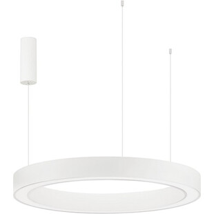 Lampa wisząca LED Cole - biała, z pilotem, 80cm | Decolab24