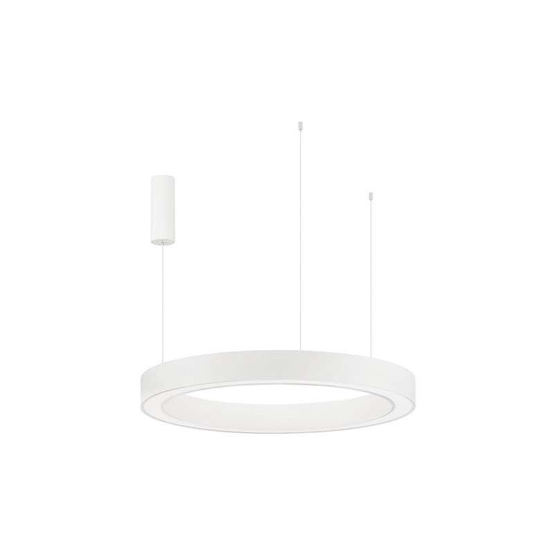 Lampa wisząca LED Cole - biała, z pilotem, 80cm | Decolab24