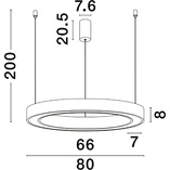Lampa Wisząca Cole LED Czarna | Nowoczesne Oświetlenie