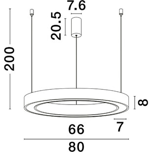 Lampa Wisząca LED Cole Mosiądz 80cm - Decolab24
