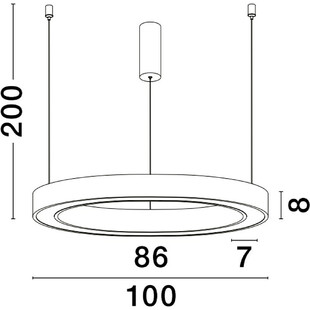 Lampa wisząca mosiężna Cole LED | Nowoczesny design