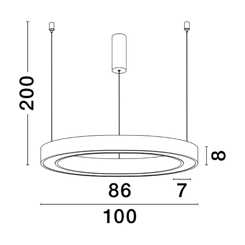 Lampa wisząca mosiężna Cole LED | Nowoczesny design