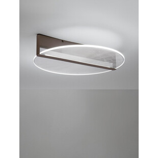 Plafon nowoczesny okrągły Halo LED 56cm przeźroczysty / kawowy