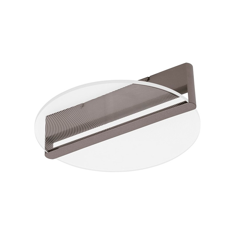 Plafon nowoczesny okrągły Halo LED 42cm przeźroczysty / kawowy