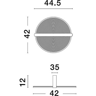 Plafon nowoczesny okrągły Halo LED 42cm przeźroczysty / kawowy