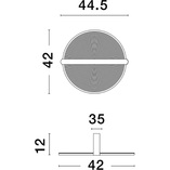 Plafon nowoczesny okrągły Halo LED 42cm przeźroczysty / kawowy