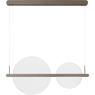 Lampa wisząca podłużna nowoczesna Halo LED 91cm przeźroczysty / kawowy