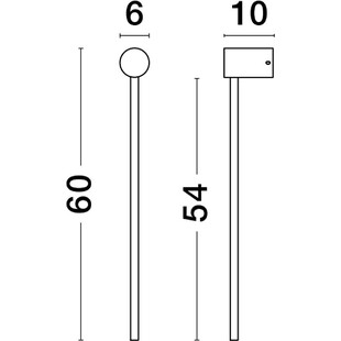 Kinkiet LED Line 60cm biały - Minimalistyczny design | Decolab24