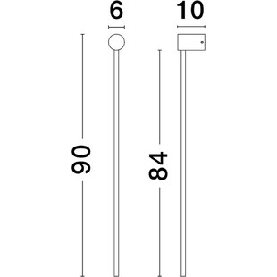Kinkiet LED Line Czarny | Minimalistyczny Design - Decolab24