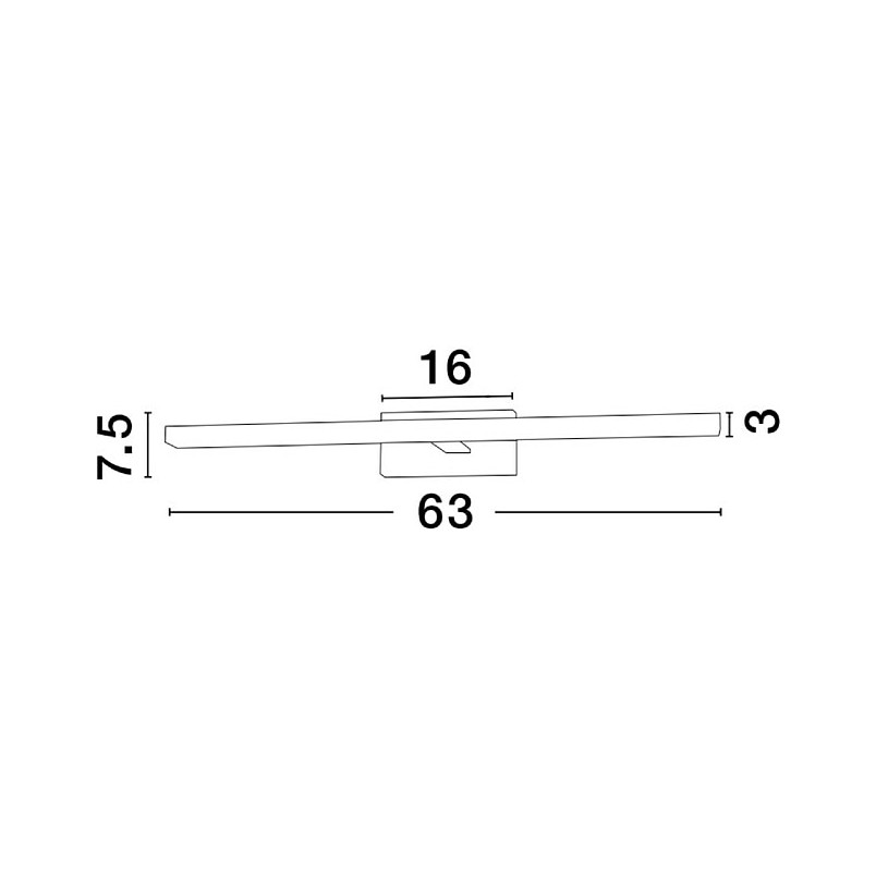 Kinkiet LED czarny minimalistyczny Tallin 63cm - Decolab24